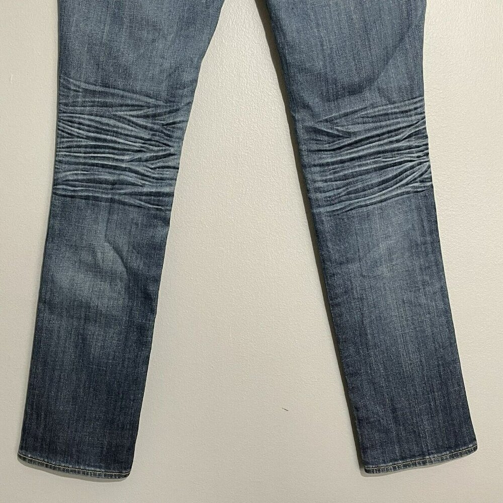 Driftwood Straight Skinny Jeans Women Size 27 Distressed Washed Retro Moto Biker - Picture 6 of 12